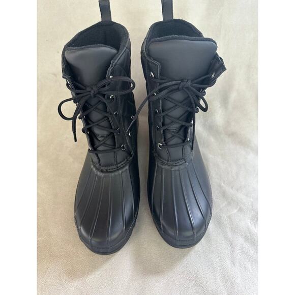 Sperry Top-Sider Women's Black Gosling Duck Rain Boots Size 10 Quilted - Picture 2 of 6
